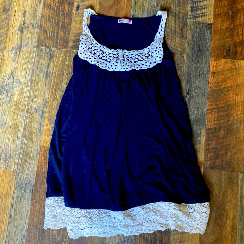 Dark blue blouse summer shirt